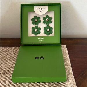 Kate Spade For Target Green Floral 
Drop Earrings Kate Spade Green Earrings